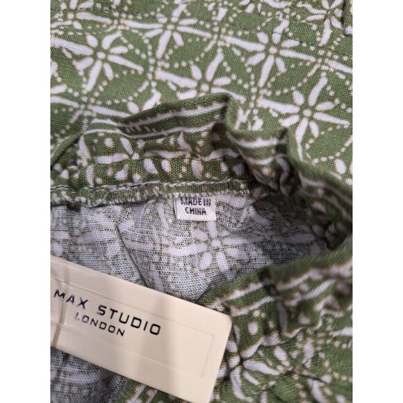 NEW Max Studio London Sleeveless Green & White Floral Dress / Sz. 1X - Picture 7 of 9